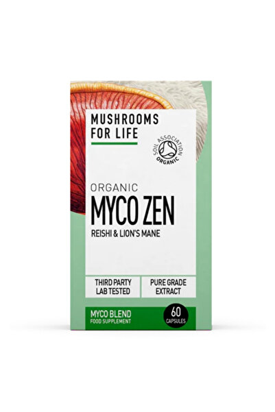 MushroomsForLife Myco Zen Reishi si Lions Mane 800 mg Pure Grade Extracts (60...