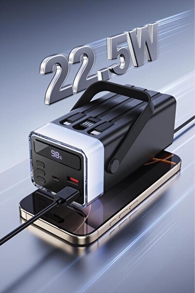 Torima TRM-1041 Siyah 40000 mAh Type-C Lightning 22,5 W Hızlı Şarj RGB Led Işıklı Powerbank