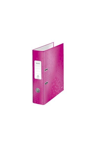 Leitz Biblioraft 180° WOW laminated cardboard A4 80 mm pink