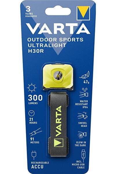 Varta Outdoor Sports Ultralight H30R Lime Kafa Feneri