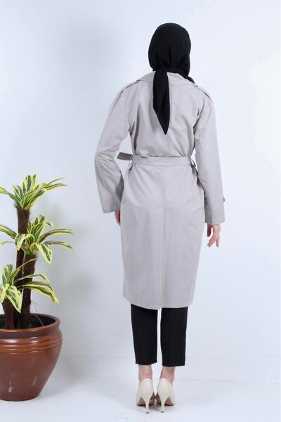 Fabric Wave Kemerli Trençkot