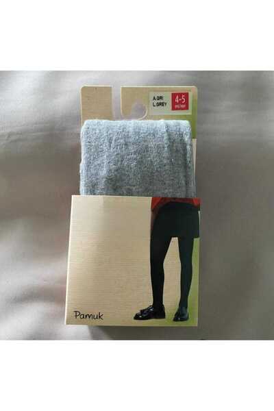 DÜVEN Girl's Gray Cotton Thick Pantyhose