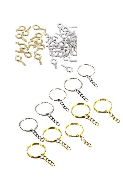 se7enhome 200 قطعة من مسامير المجوهرات + 10 قطع من مجموعة سلاسل المفاتيح لصنع...