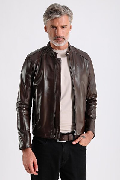 MQ Leather سترة جلدية للرجال من ماروكين لیدر ألبرتي