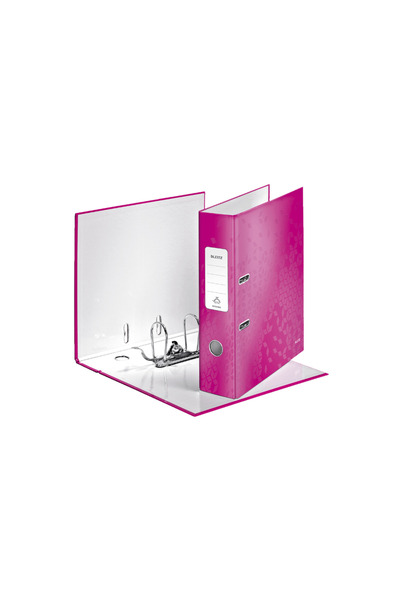 Leitz Biblioraft 180° WOW laminated cardboard A4 80 mm pink