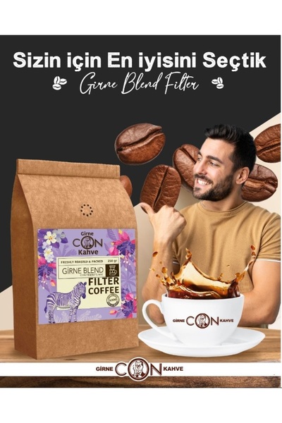 CON KAHVE Kıbrıs Girne Con Filtre Kahve -Girne Blend Filter Coffee 250 Gram