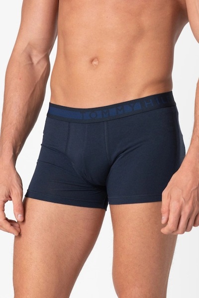 Tommy Hilfiger , Set de boxeri cu banda logo in talie - 3 perechi, Bleumarin, L