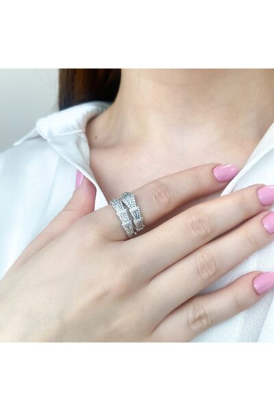 Bijuteria SORELLY Inel Argint Sarpe cu Pietre Albe 12