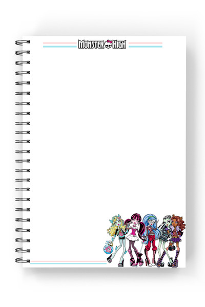 nihonwosekai 2 Pcs Monster High Anime A5 Size Spiral Notebook 50 Sheets