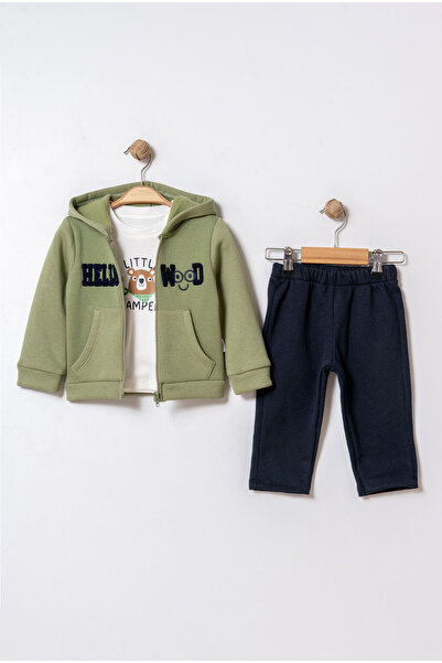 Chicsy Baby Baby Seasonal 3-Piece Bottom Top Set Hooded Sweatshirt and Sweatpants