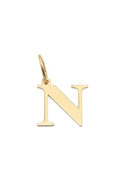 Bijuteria SORELLY 14k Gold Pendant Initial N Pattern