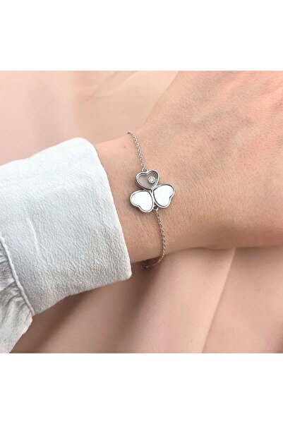 Bijuteria SORELLY Bratara Argint Trifoi Norocos Mother of Pearl