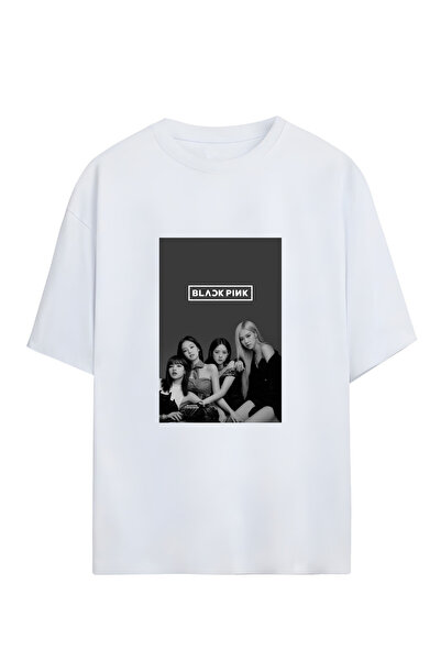 GraffTee تي شيرت قطني كبير الحجم للجنسين من بلاك بينك