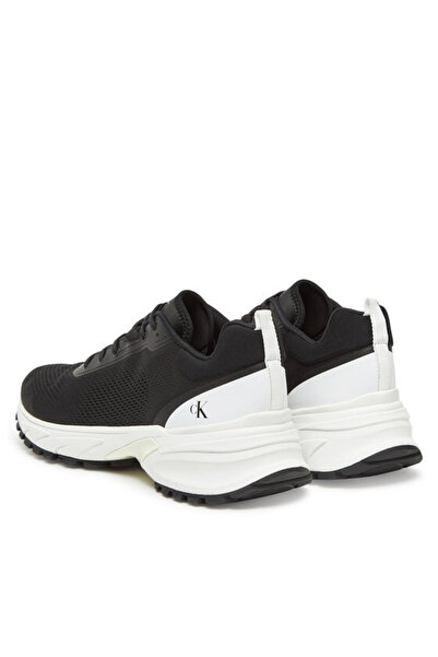 Calvin Klein Erkek Orta Kalın Fileli Kumaş Yuvarlak Burun Rahat Taban Siyah Sneaker YM0YM01284-0GM