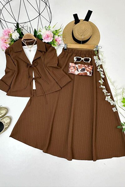 VOLT CLOTHİNG Merve Skirt Jacket Double Set