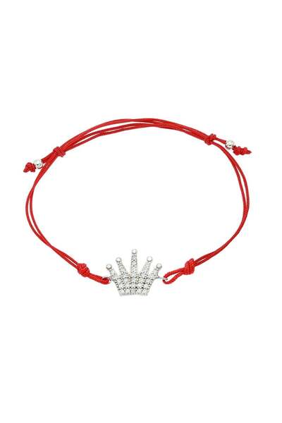 Bijuteria SORELLY Bratara Argint Snur Rosu Crown
