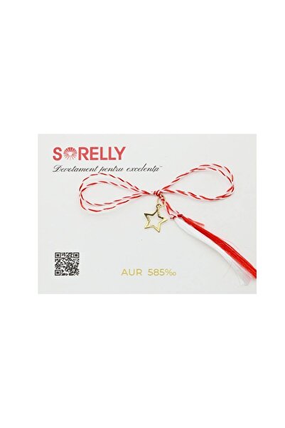 Bijuteria SORELLY Martisor 14k Gold Star Outline Pendant