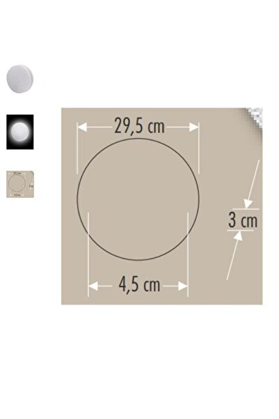 Cata 55W 6400K Beyaz Sıva Üstü X Plus Yuvarlak Led Panel CT-5665