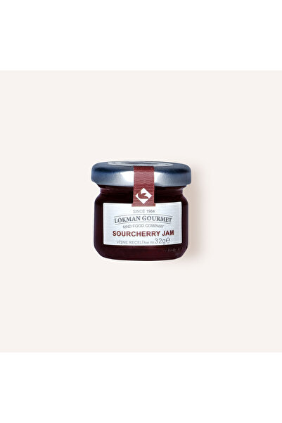 Lokman Gourmet Organik Vişne Reçeli Kavanoz 32 gram 50 li Paket - Kahvaltılık, Doğal Lezzet