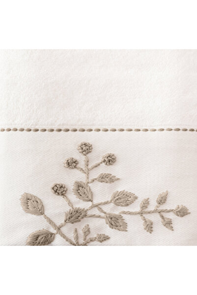 Altınbaşak Noble Bamboo Embroidered Hand Towel 50 X 90 Ecru