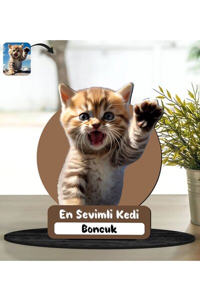 Bk Gift Kedinizin Fotoğrafına Özel Masa Biblosu, Ev Hediye, Arkadaşa Hediye, ...