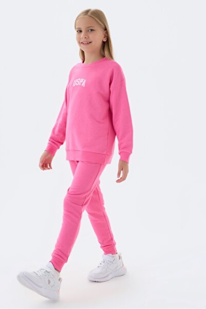 U.S. Polo Assn. U.S. Polo Assn. Girls Pink Tracksuit Set