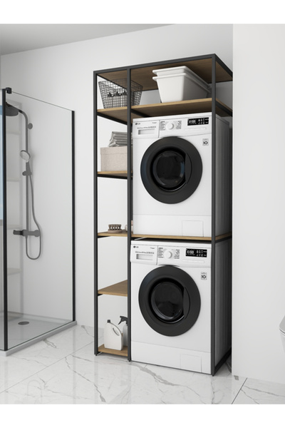 DEPODANDİREKT Çamaşır Makinesi ve Kurutma Makinesi Bölmeleri Banyo Dolabı, 7 ...