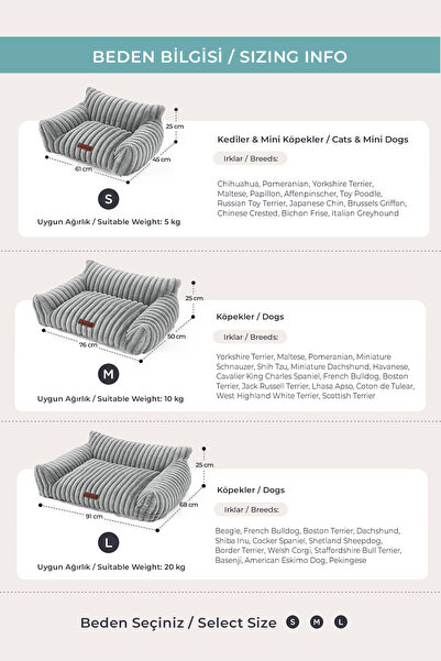 Evlen Home Collection Kürk Peluş Ortopedik Kedi Köpek Evcil Hayvan Yatağı PatiChill Yıkanabilir Luna Lüks Gri