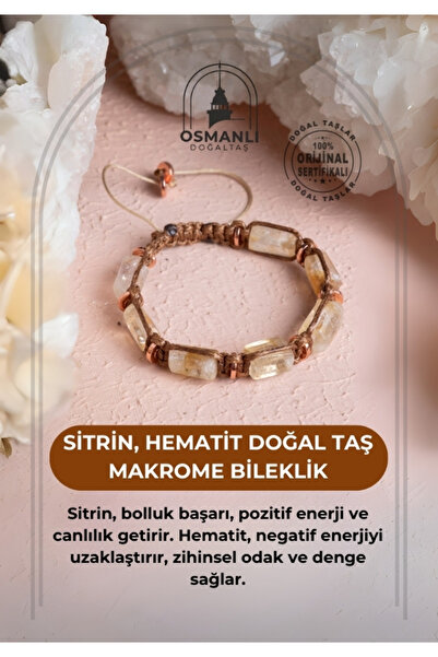 OSMANLI DOĞAL TAŞ سوار من حجر السيلينيت الطبيعي والهيماتيت معتمد