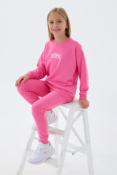 U.S. Polo Assn. U.S. Polo Assn. Girls Pink Tracksuit Set