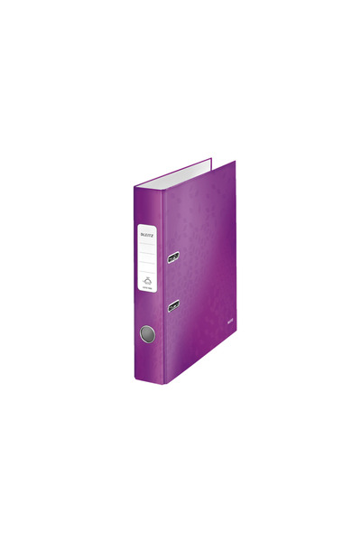 Leitz Biblioraft 180° WOW laminated cardboard A4 52 mm purple