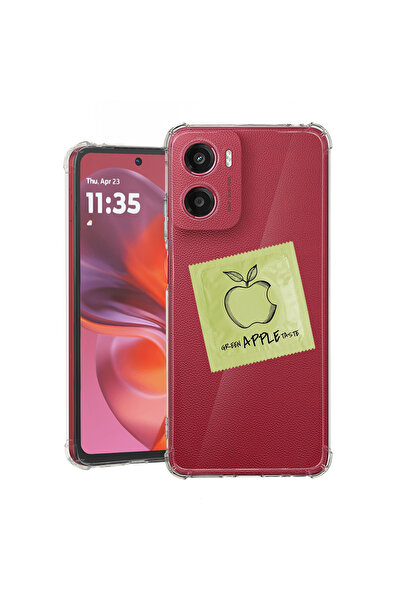 bestcase Carcasă spate antișoc pentru Motorola Moto G05, verde cu gust Apple,...