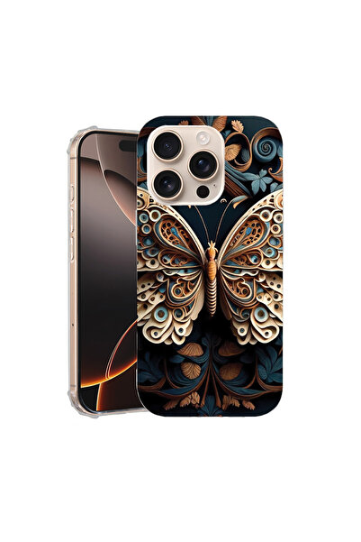 bestcase Carcasă spate antișoc pentru Apple iPhone 16 Pro Max, Beauty Butterf...