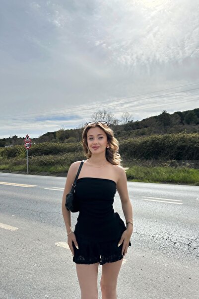 mylove Dantel Fırfırlı Şort Etek Siyah