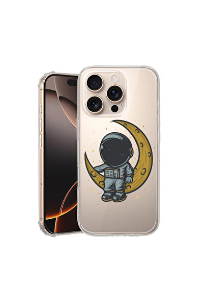 bestcase Carcasă spate antișoc pentru Apple iPhone 16 Pro, Astronaut pe Lună,...