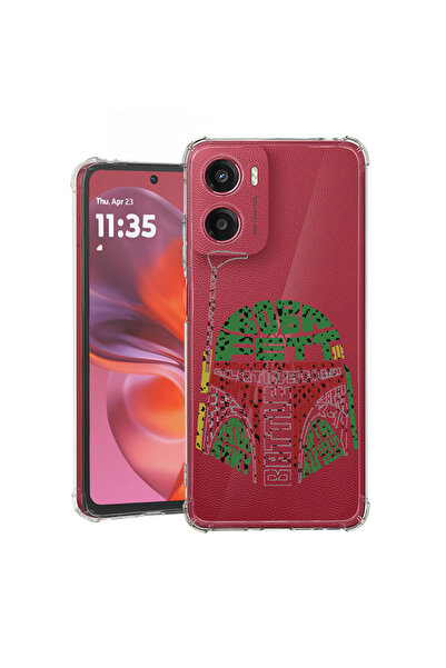 bestcase Carcasă spate antișoc pentru Motorola Moto G05, Caligrafie Boba Fett...