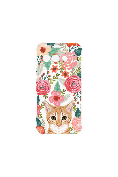 bestcase Carcasă spate antișoc pentru Google Pixel 9a, pisică și flori, AS 638