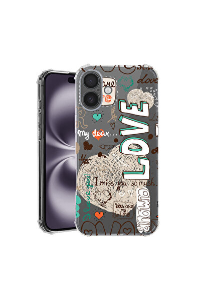 bestcase Αντικραδασμική θήκη πλάτης για Apple iPhone 16 Plus, Love, AS 25