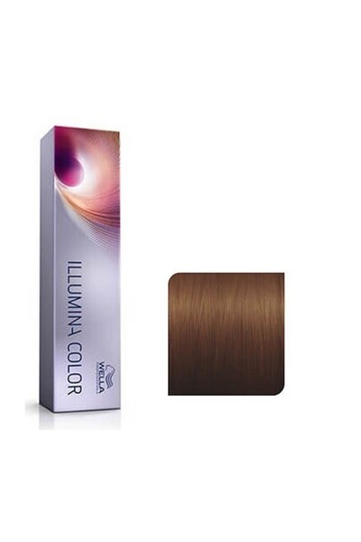 Wella Vopsea de Par 5/43 Permanenta - Illumina Color Castaniu Roscat Auriu Deschis -