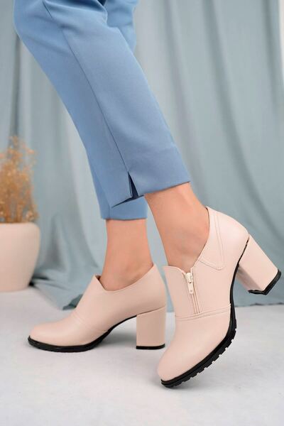 İrem Ayakkabı Women's Heeled Zippered Shoes