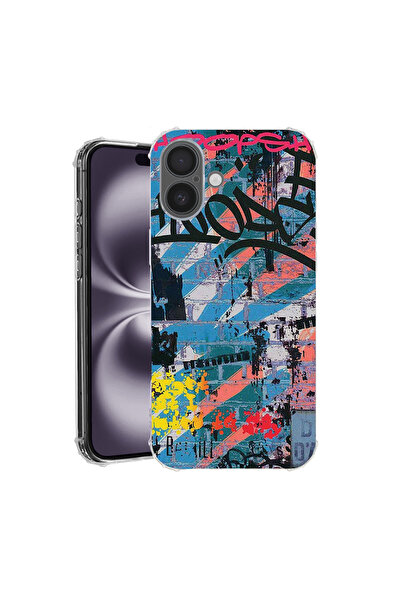 bestcase Carcasă spate antișoc pentru Apple iPhone 16, Graffiti Wall, AS 1183