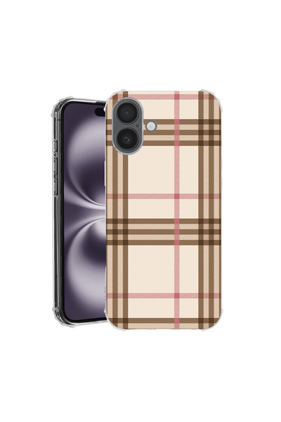bestcase Αντικραδασμική θήκη πλάτης για Apple iPhone 16 Plus, καρό, AS 903