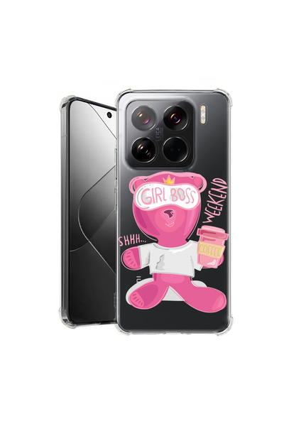 bestcase Αντικραδασμική θήκη πλάτης για Xiaomi 15, Αρκουδάκι - Gril Boss, 192...
