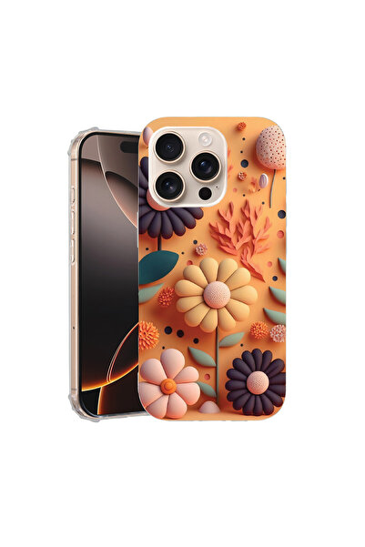 bestcase Carcasă spate antișoc pentru Apple iPhone 16 Pro Max, Happy Flowers,...