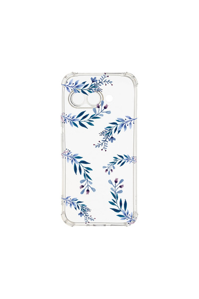 bestcase Carcasă spate antișoc pentru Google Pixel 9a, flori albastre, AS 116