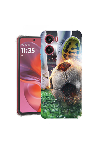 bestcase Carcasă spate antișoc pentru Motorola Moto E15, Play Football, 19882...