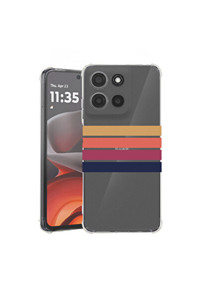 bestcase Carcasă spate antișoc pentru Motorola Moto G15, Retro Lines, 1926358...