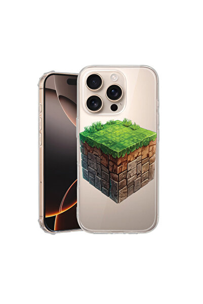 bestcase Carcasă spate antișoc pentru Apple iPhone 16 Pro Max, Minecraft Worl...