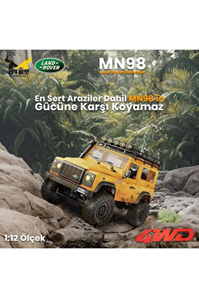 MN Model MN98 V2 1/12 Land Rover Defender D90 4WD RC Model Crawler Offroad Uzaktan Kumandalı Araba T