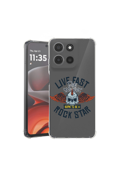 bestcase Carcasă spate antișoc pentru Motorola Moto G15, Rock Star, 1926358 A...